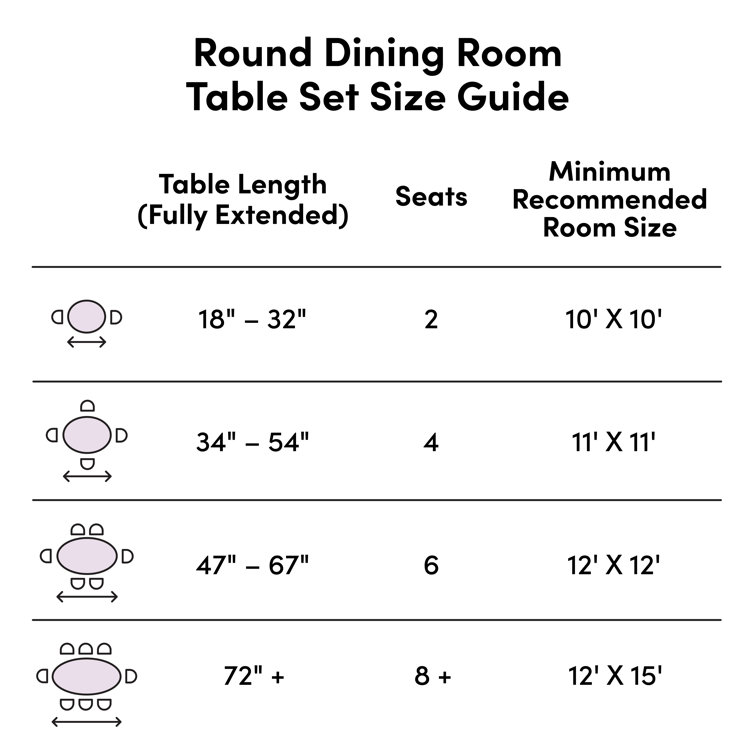 Standard size 6 discount person dining table